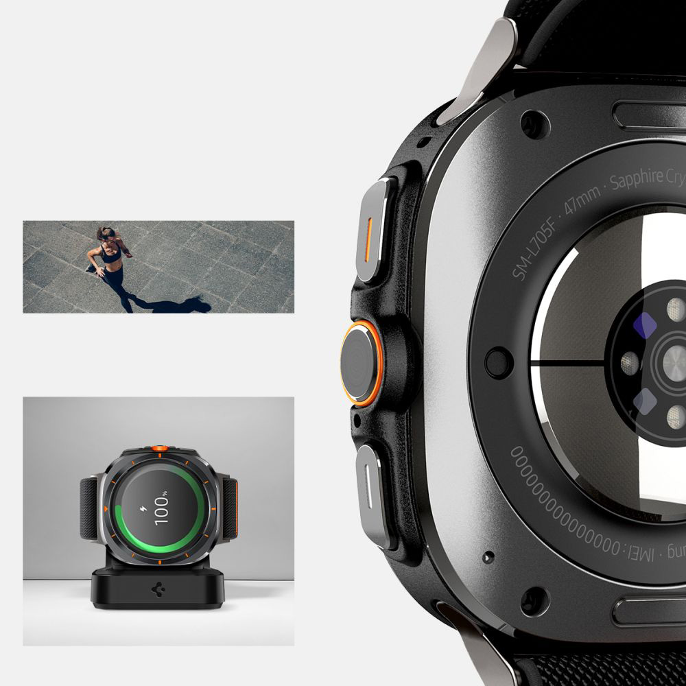 Pasek Spigen Lite Fit do Galaxy Watch Ultra (47 mm), czarny